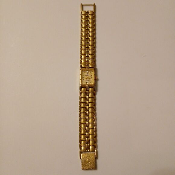 Vtg Elgin Diamond Elegant Gold Tone Quartz Bracelet Watch EM846 Japan Movt READ - Picture 1 of 16